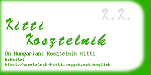 kitti kosztelnik business card